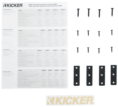 Kicker 48TCWRT82 COMPRT8 8" 600W Loaded Shallow Subwoofer+Mono Amplifier+Amp Kit