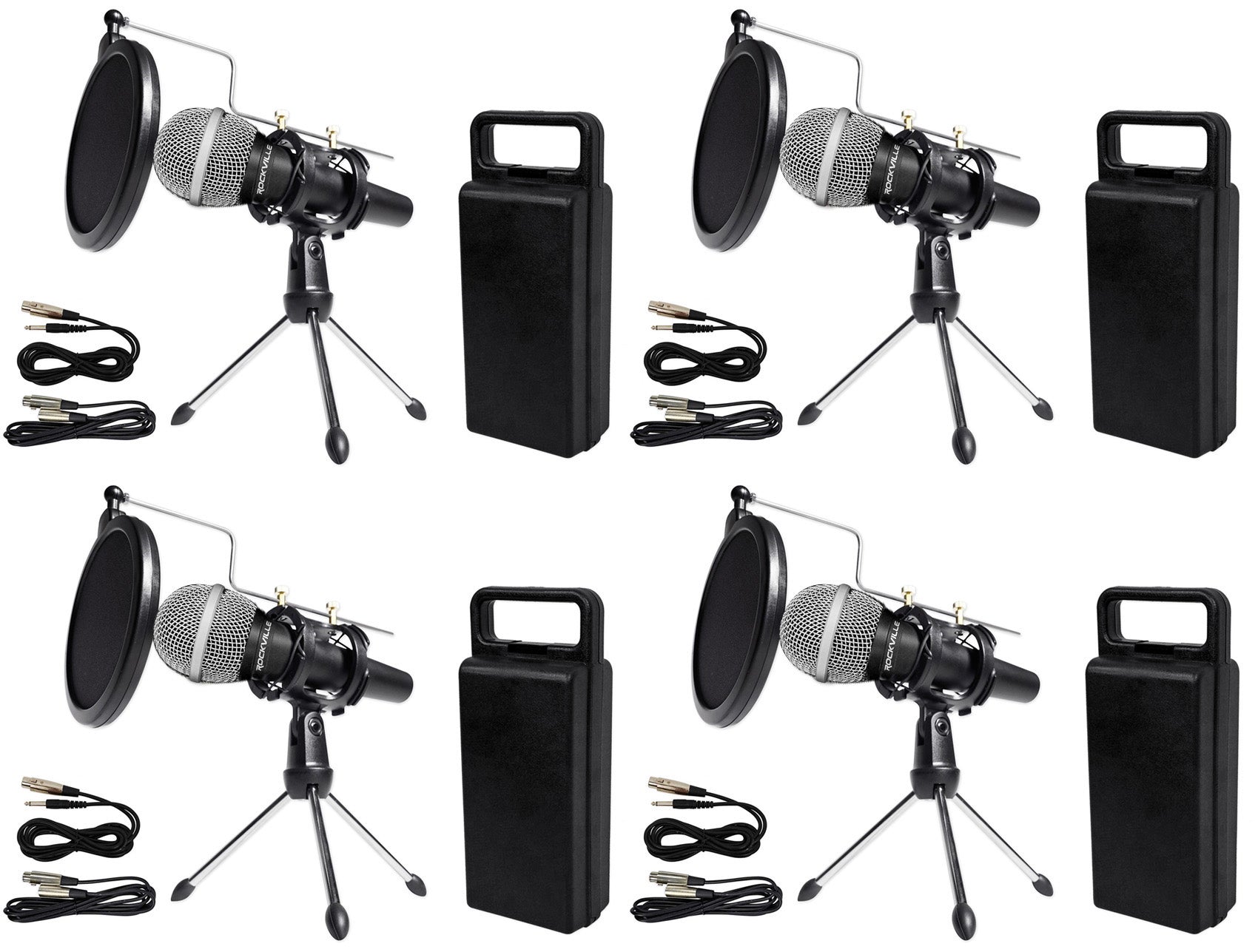 RMC‑XLR 4-Pack + RTMS21 Desktop Stands Bundle