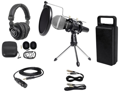 RMC‑XLR Wired Mic + RTMS21 Tripod + PRO‑M50 Headphones Bundle