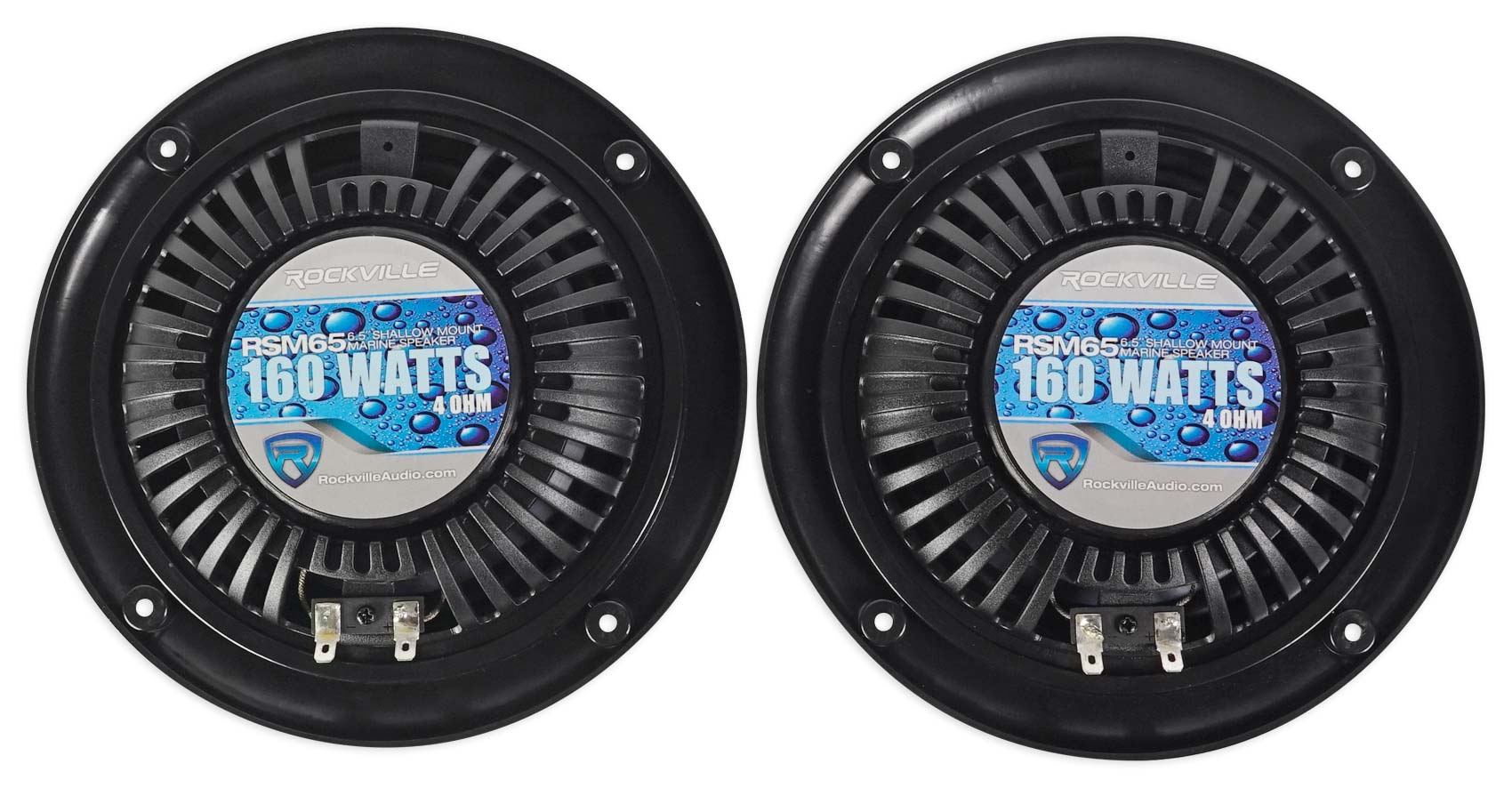 Soundstream MHU-32 Marine Boat ATV/UTV Bluetooth Receiver+4) Black 6.5" Speakers