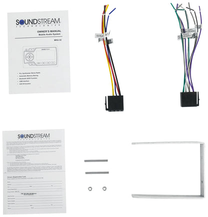 Soundstream MHU-32 Marine Boat ATV/UTV Bluetooth Receiver+2) White 6.5" Speakers