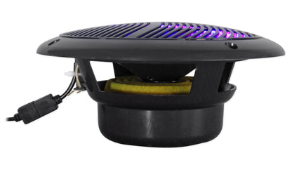 Soundstream MHU-32 Marine ATV/UTV Bluetooth Receiver+(2) Black 6.5" LED Speakers