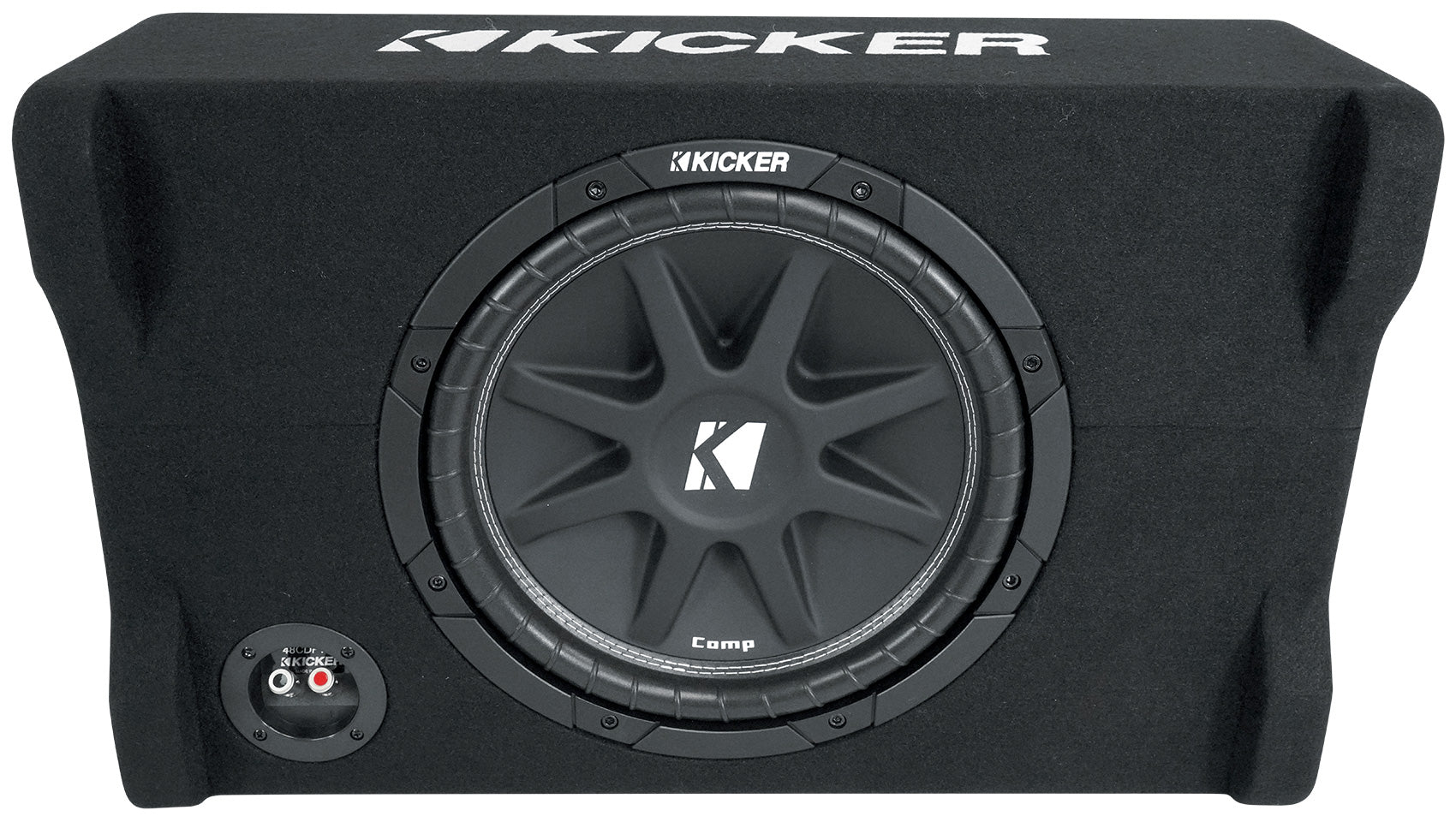 KICKER 48CDF124 Comp12 12" 300w Down Firing Car Subwoofer+Mono Amplifier+Amp Kit