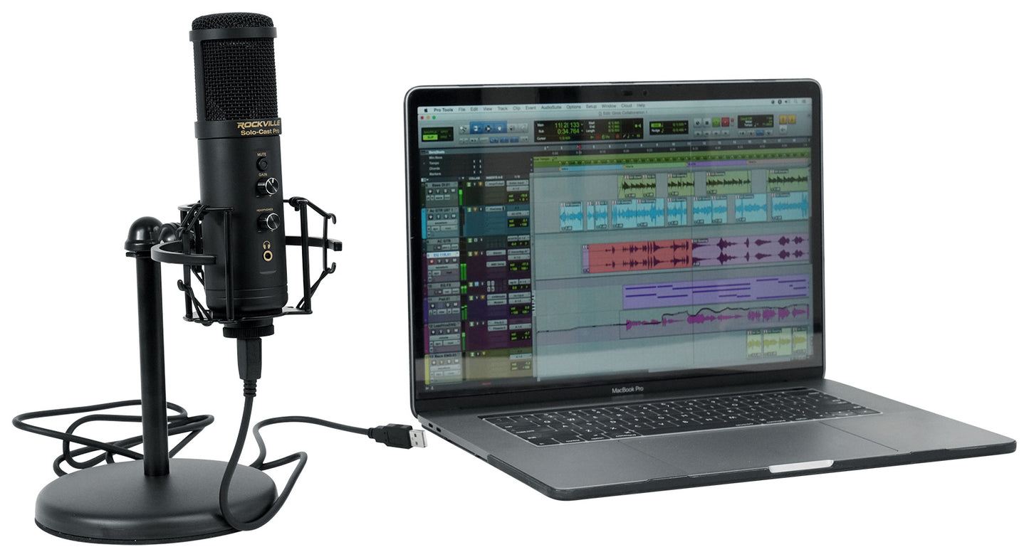 APM6B Black + Solo-Cast Pro USB Mic Bundle