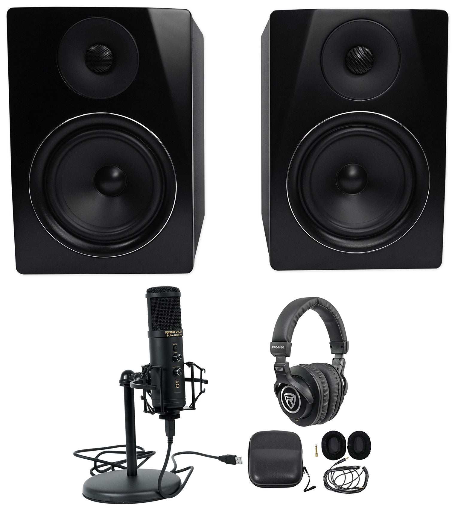 APM6B Black + Solo-Cast Pro USB Mic Bundle