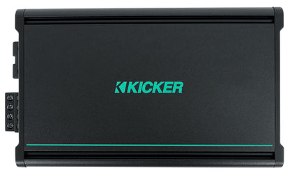 KICKER 48KMA6004 600 Watt 4-Channel Marine Boat Amplifier+Amp Kit KMA600.4