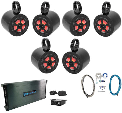RKL80MB Black 6-Pack + DBM65 Marine Amplifier Bundle