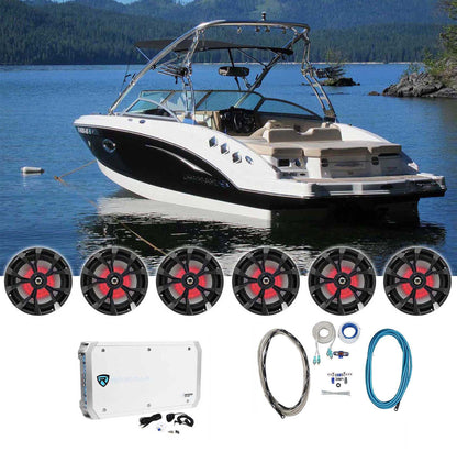 RKL80MB 6-Pack + RXM-S6 Amplifier + RMWK4 Install Kit Bundle