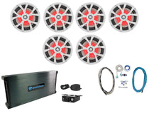 RKL80MW LED White 6-Pack + DBM65 Marine Amplifier Bundle