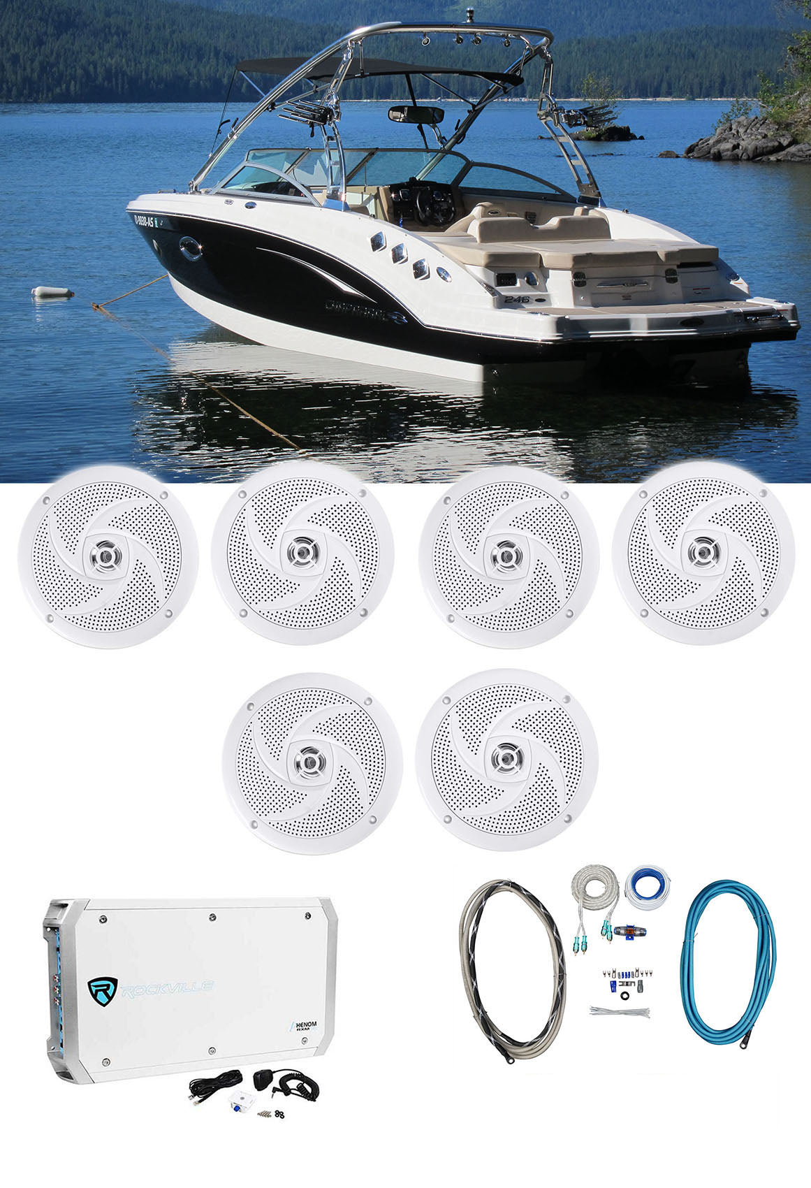 RSM65W White 6-Pack + RXM-S6 + RMWK4 Bundle