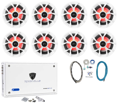 RKL65MBW 8-Pack + RXM8BTW Bluetooth Amplifier + RMWK4 Kit Bundle
