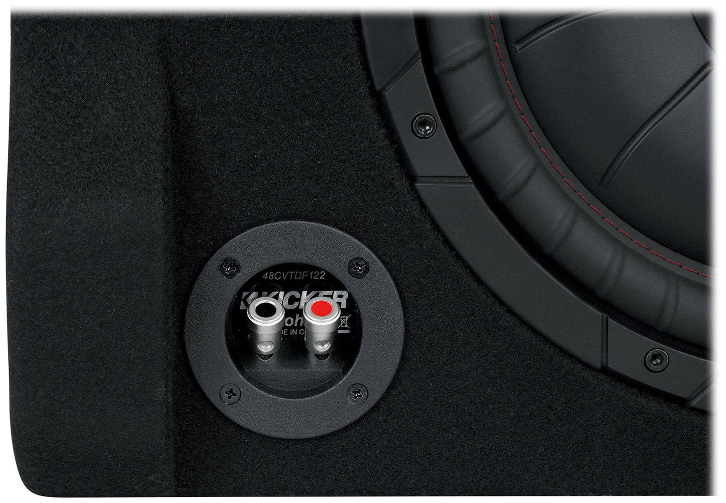 KICKER 48CVTDF122 CVTDF Down-Firing 12" 800w Subwoofer+Sub Box+Amplifier+Amp Kit