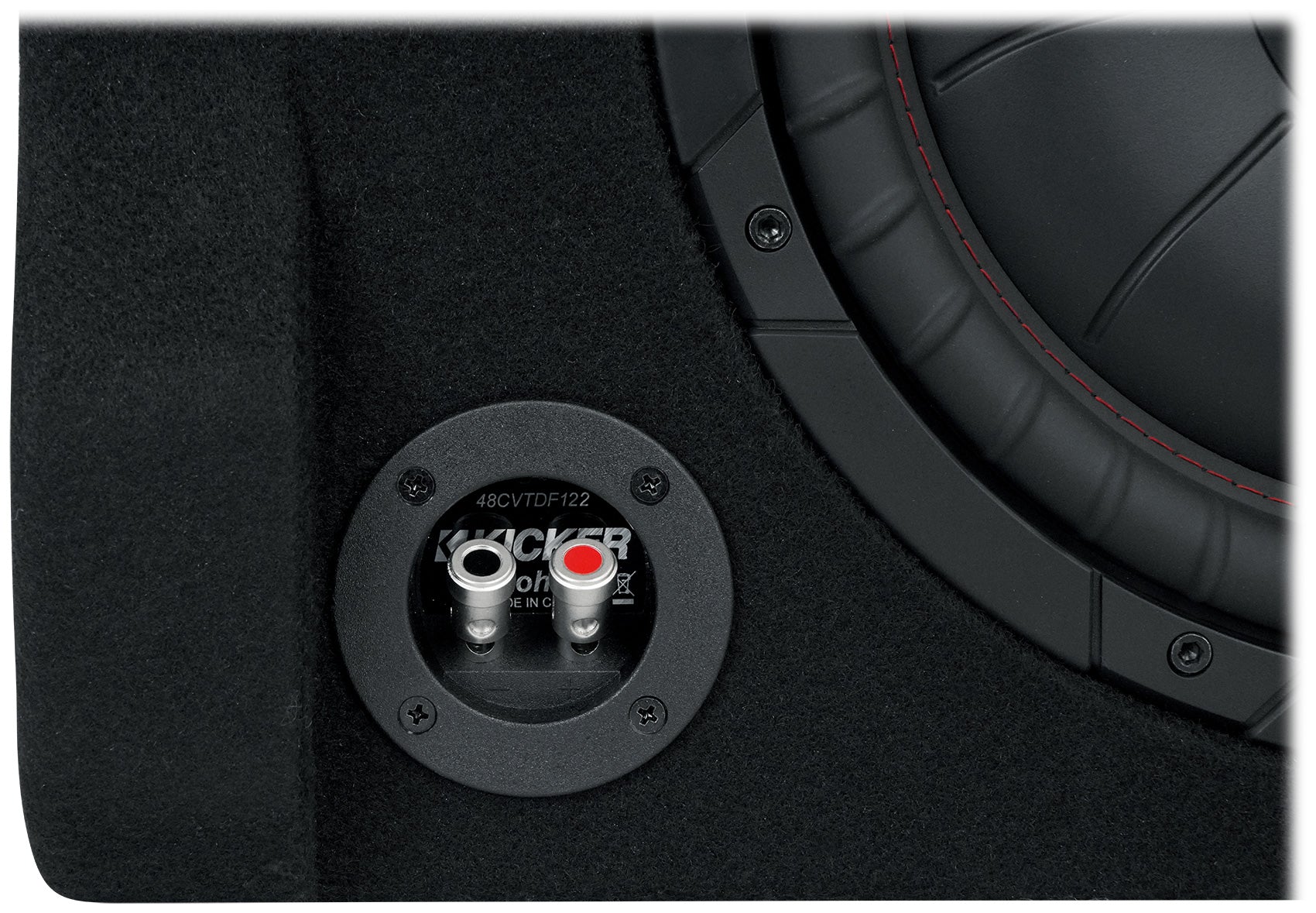 KICKER 48CVTDF122 CVTDF Down-Firing 12" 800w Subwoofer+Sub Box+Amplifier+Amp Kit