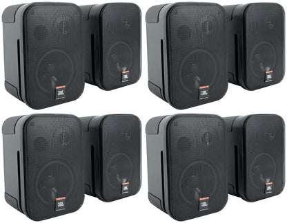 (8) JBL C1PRO Control 1 PRO Black 5.25" Wall Mount Home/Commercial Speakers