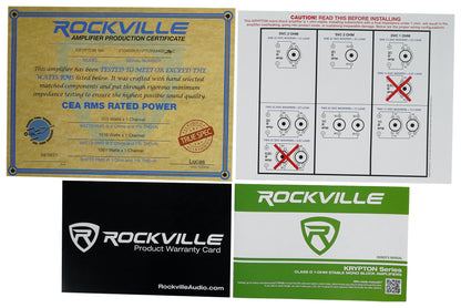 KRYPTON-M4 Mono Amplifier + RWK01 0 AWG Install Kit Bundle