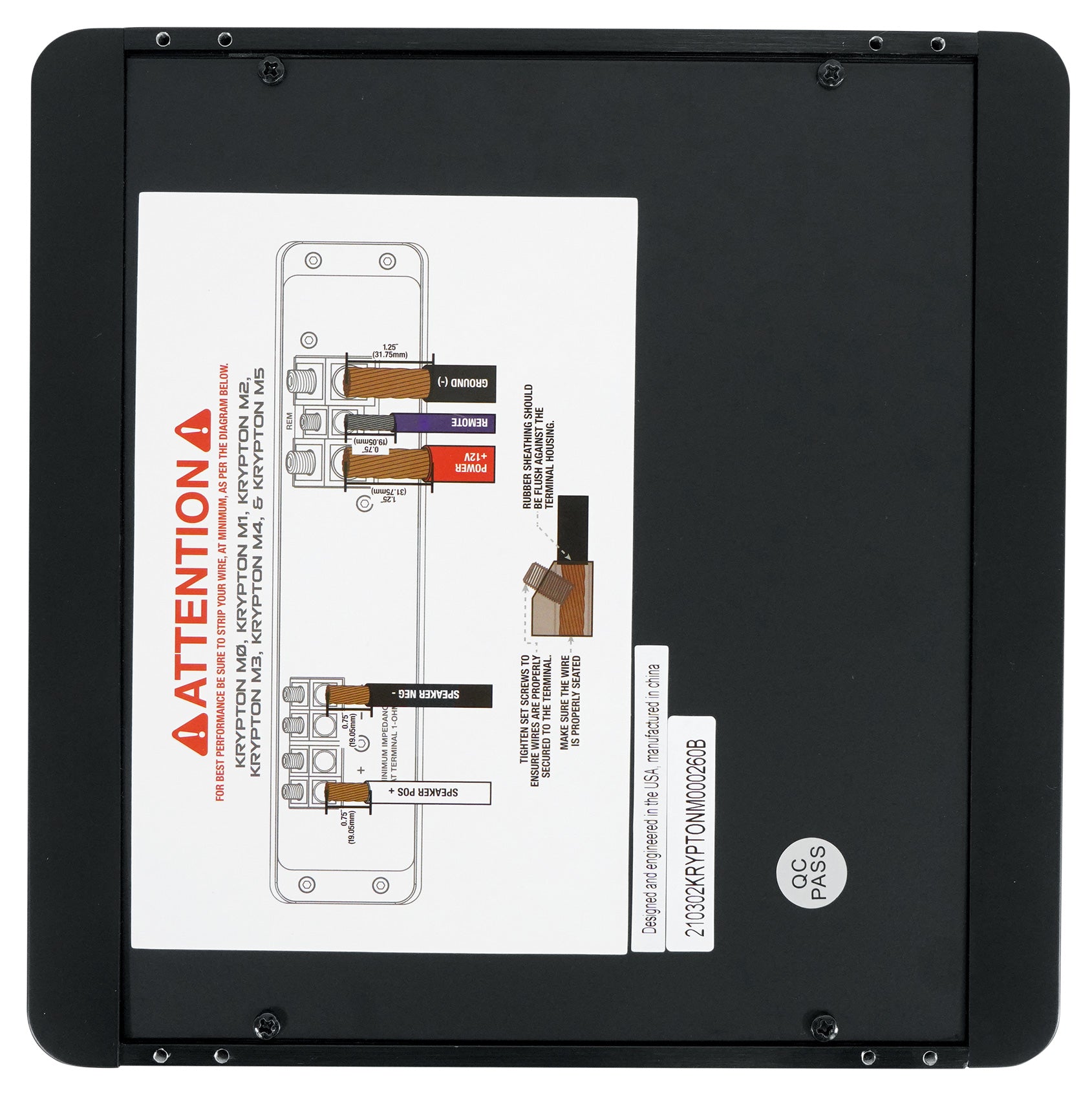 KRYPTON M0 Mono Amplifier + 4‑Gauge Amp Wiring Kit Bundle