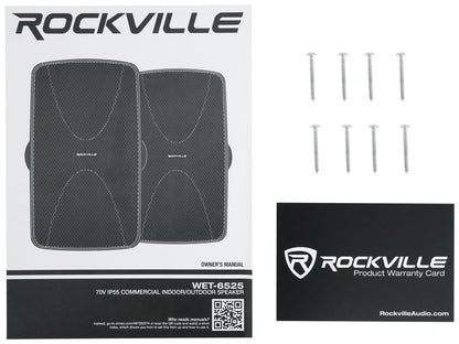 RCS80-1 + WET-6525W White Speakers Bundle