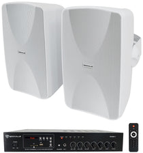 RCS80-1 + WET-6525W White Speakers Bundle