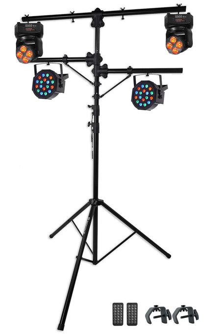 RVLS1 Lighting Tree + RockOn-7 2-Pack + RockPAR50 2-Pack Bundle