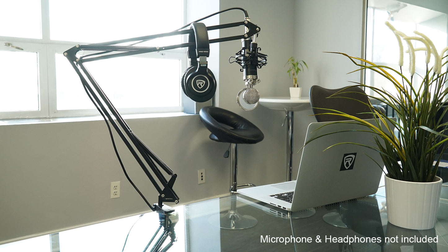 Audio Technica AT2040 Microphone Broadcast Podcast Podcasting Mic + Boom Arm