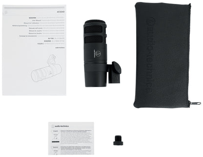 Audio Technica AT2040 Microphone Broadcast Podcast Podcasting Mic + Headphones