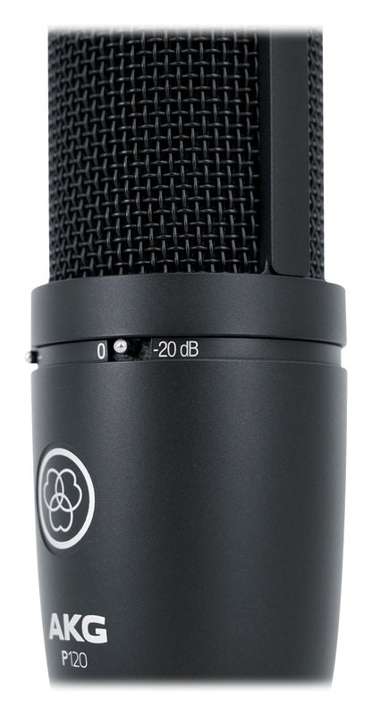 AKG P120 Studio Condenser Recording/Live Streaming Microphone Mic + Headphones