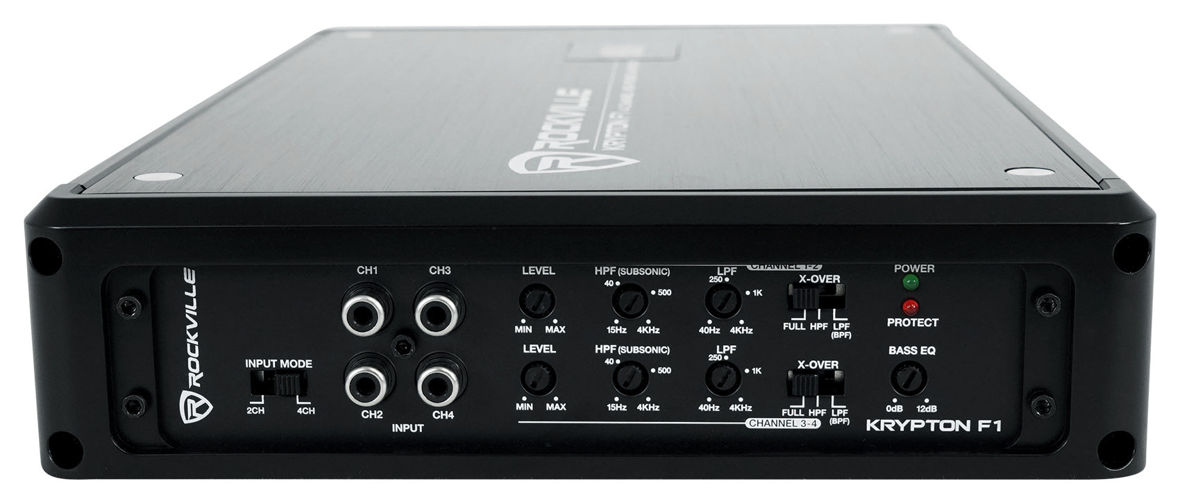 KRYPTON F1 4‑Channel Amplifier + 4‑Gauge 4‑Channel Amp Wiring Kit Bundle