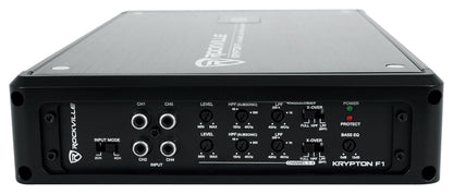 KRYPTON F1 4‑Channel Amplifier + 4‑Gauge 4‑Channel Amp Wiring Kit Bundle