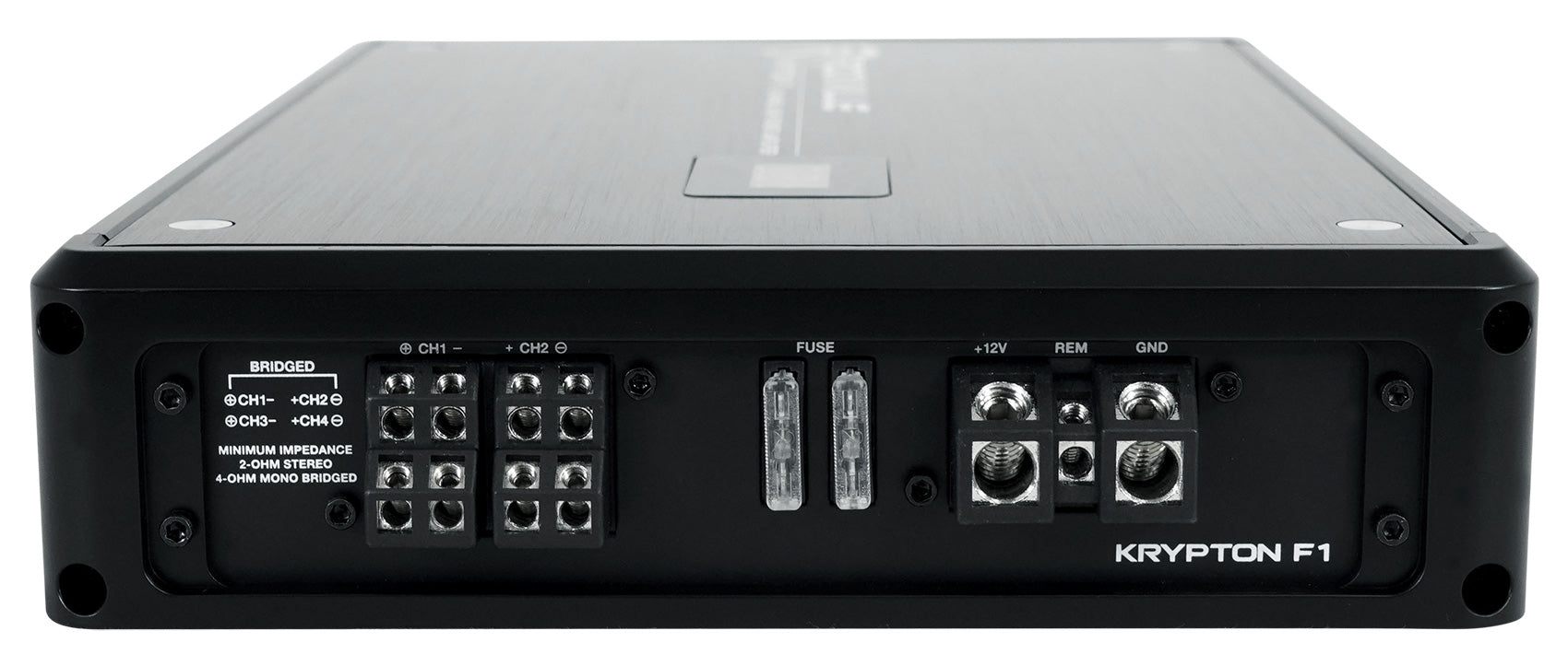 KRYPTON F1 4‑Channel Amplifier + 4‑Gauge 4‑Channel Amp Wiring Kit Bundle