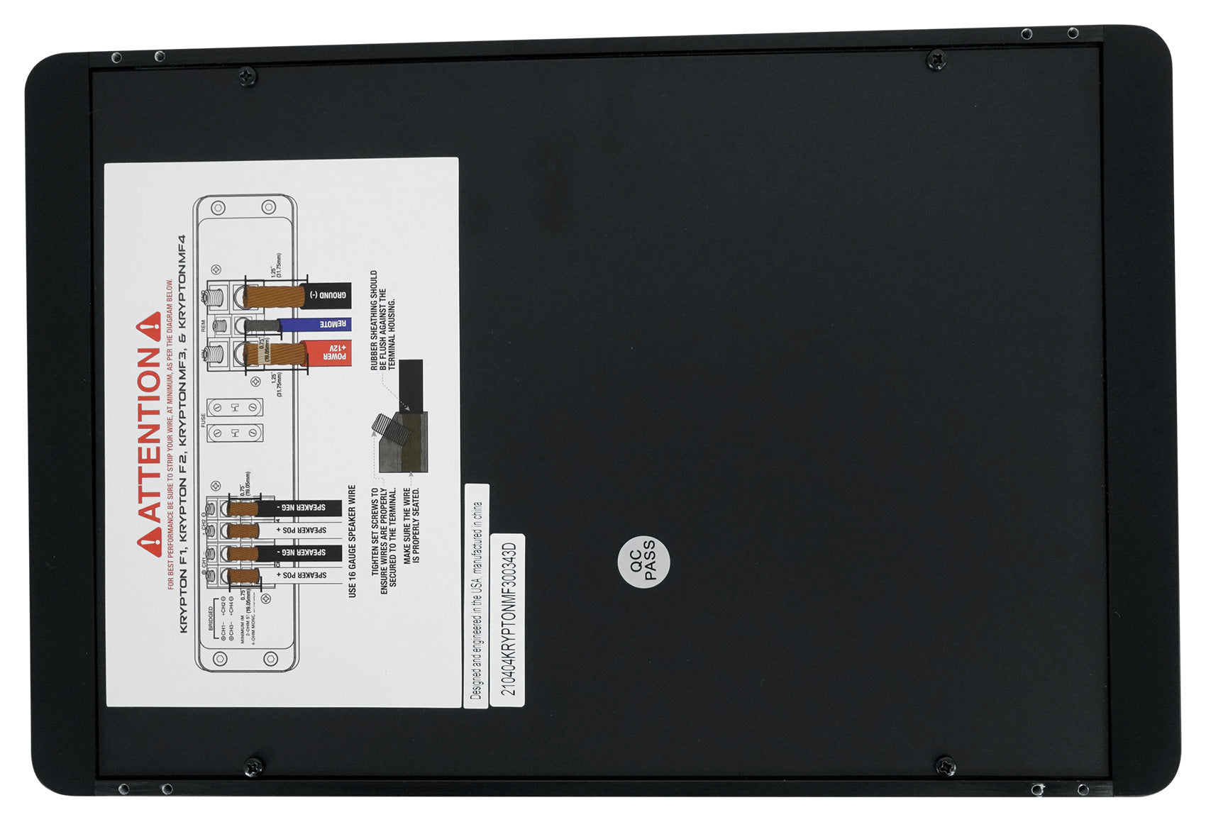 KRYPTON MF3 Marine Amplifier + RMWK4 Wiring Kit Bundle