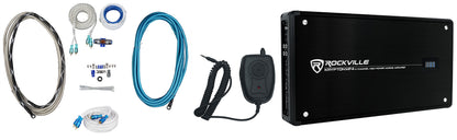 KRYPTON MF4 Marine Amplifier + 4 AWG Kit + 25' Marine RCA Bundle