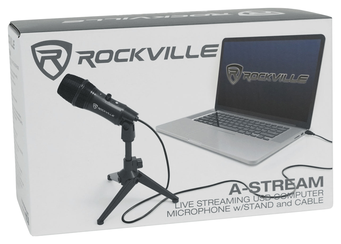 A-STREAM Live Streaming USB Microphone + PRO-M50 Studio Headphones Bundle