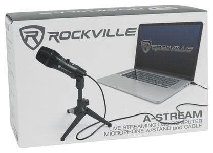 A-STREAM Live Streaming USB Microphone + PRO-M50 Studio Headphones Bundle