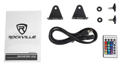 2) American DJ Mega Flash DMX 800-Watt Compact DMX Strobe Lights+Rockstrip Light