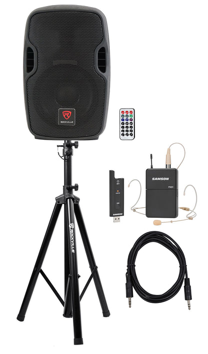 BPA8 8" Speaker + Headset Mic Presentation Bundle