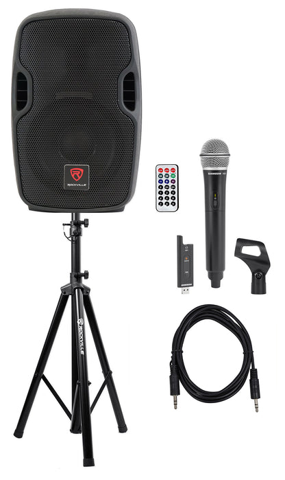 BPA8 8" Speaker + Handheld Wireless Mic AV Bundle