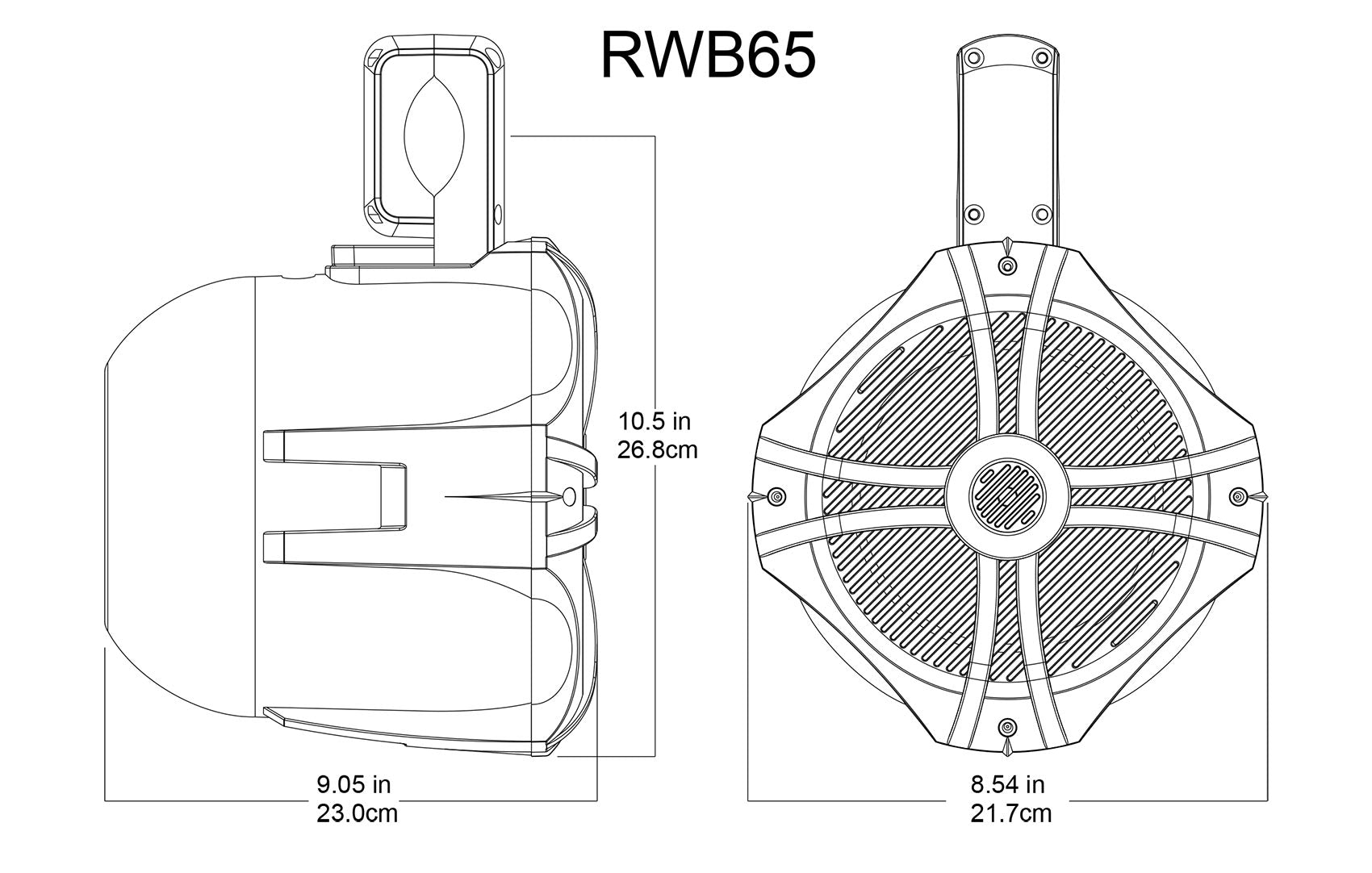 RWB70W White + RWBC 6.5" Covers Bundle