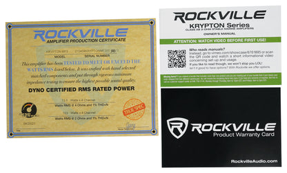 RMC65W 6.5" Marine Speakers 2-Pack + KRYPTON MF3 Amplifier Bundle