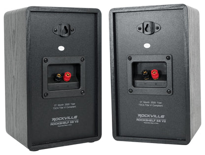 BLUAMP 150 + RockShelf 58B 5.25" Speakers 4-Pack + Wireless Mics Bundle