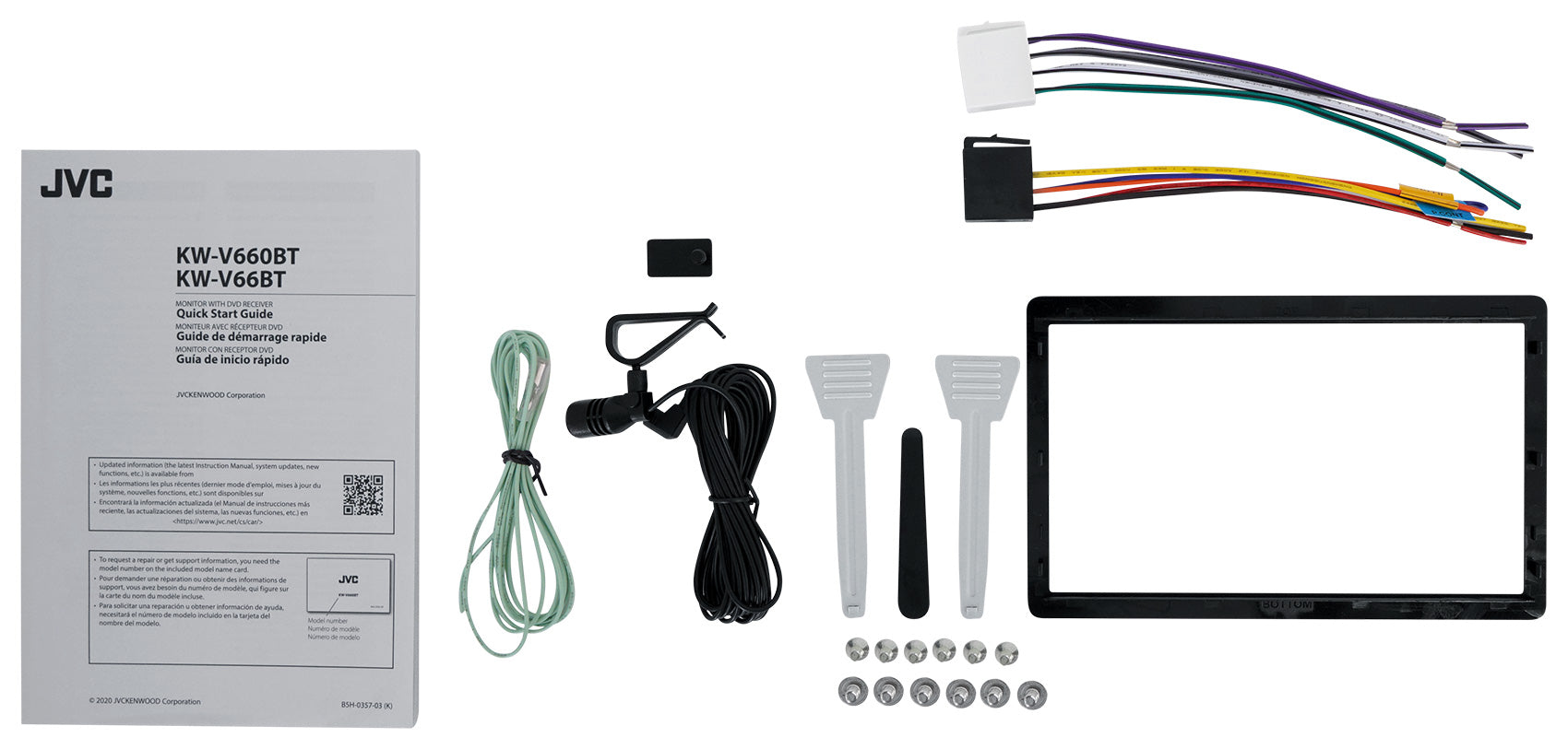 JVC KW-V66BT 6.8" CD/DVD Player Apple Carplay Bluetooth Android Receiver+Camera