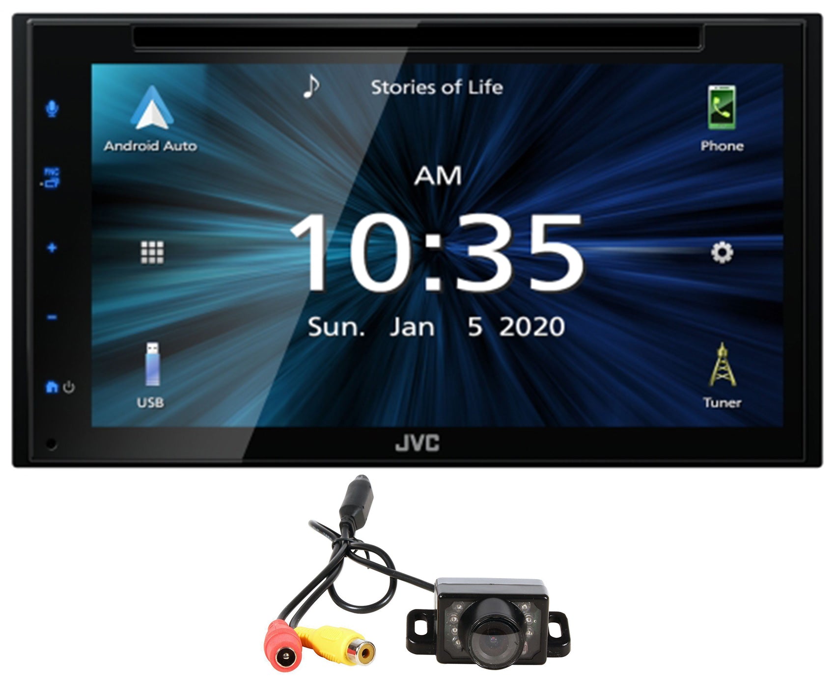 JVC KW-V66BT 6.8" CD/DVD Player Apple Carplay Bluetooth Android Receiver+Camera