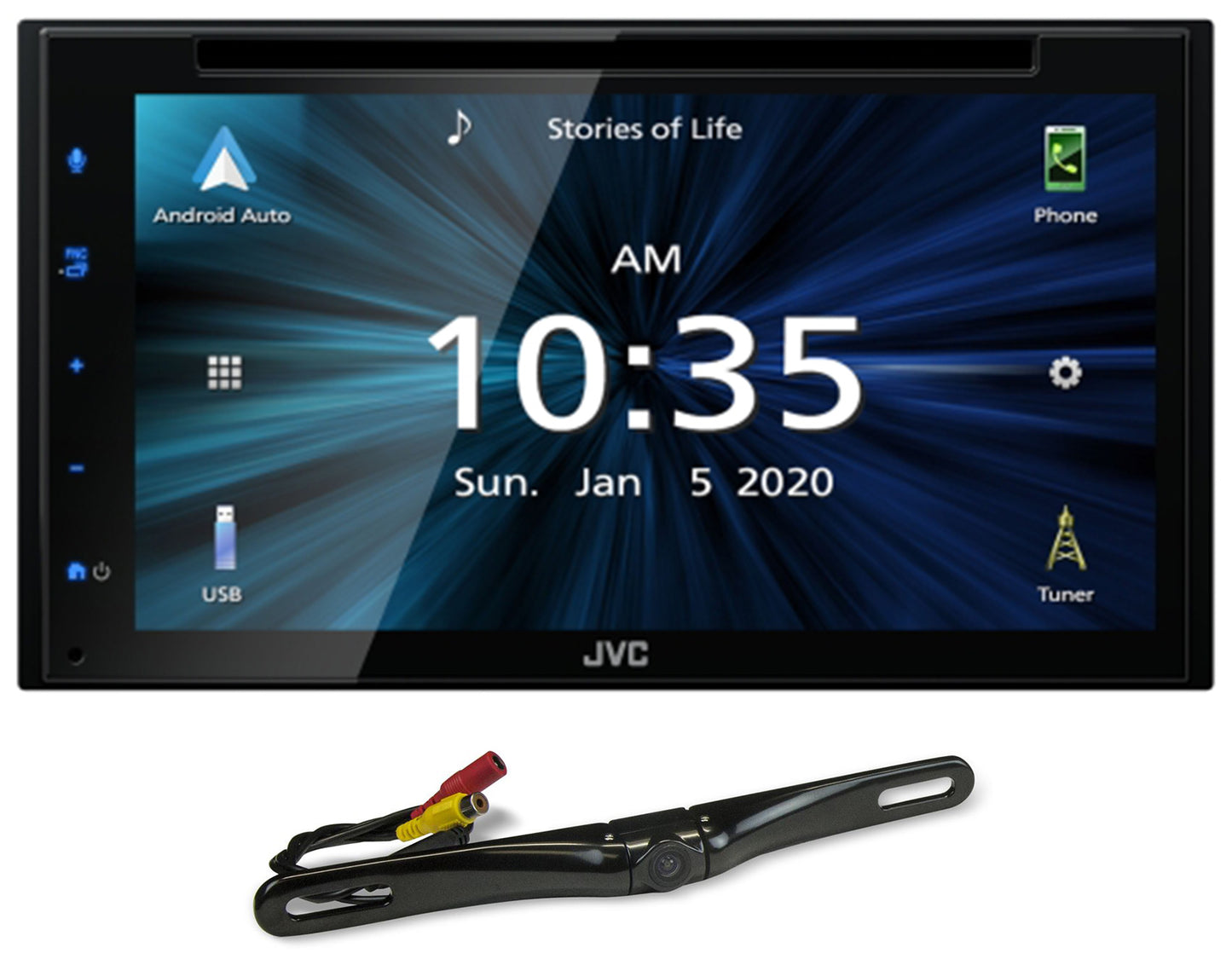 JVC KW-V66BT 6.8" Car CD/DVD Player Apple Carplay Android Receiver+Backup Camera