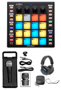 PRESONUS ATOM 16 Pad USB MIDI RGB DJ Controller+Software+Headphones+Mic+Cable