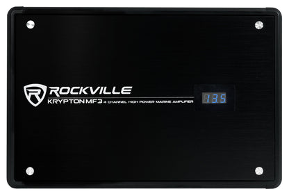 RKL65MBW 6.5" LED Speakers 4-Pack + MAC65B Pods + KRYPTON MF3 Amp Bundle