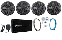 RMSTS65B 6.5" Marine Speakers 2-Pack + KRYPTON MF4 Amplifier Bundle