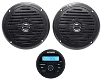 KICKER KMC2 Gauge Hole Digital Media Bluetooth Receiver+(2) 5.25" Black Speakers