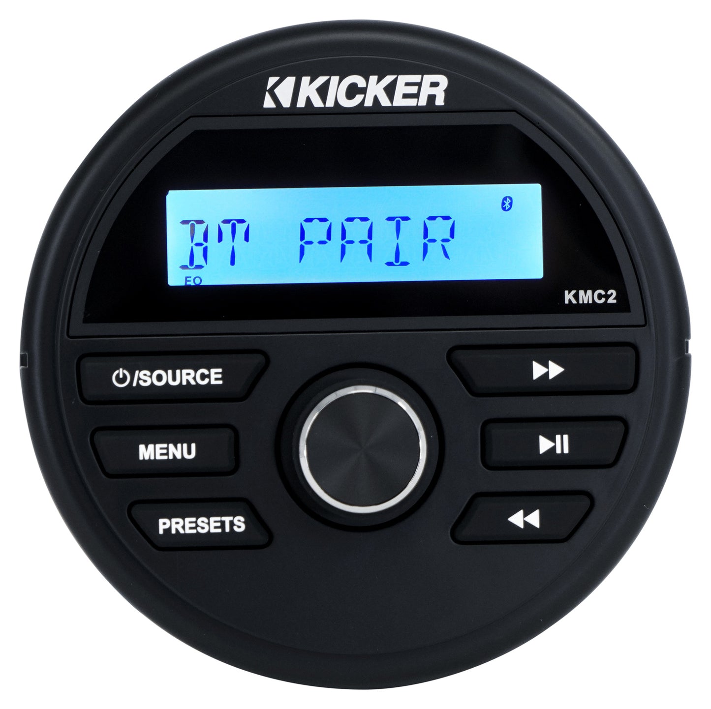 KICKER KMC2 Gauge Hole Digital Media Bluetooth Receiver+(2) 5.25" Black Speakers