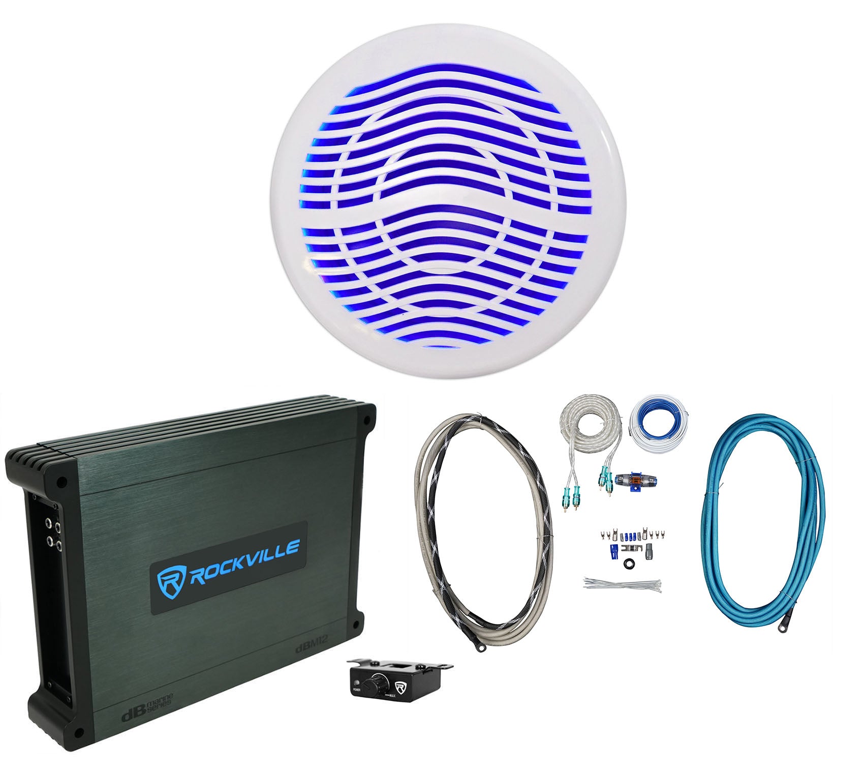 MS12LW White + dBM12 Marine Amplifier Bundle