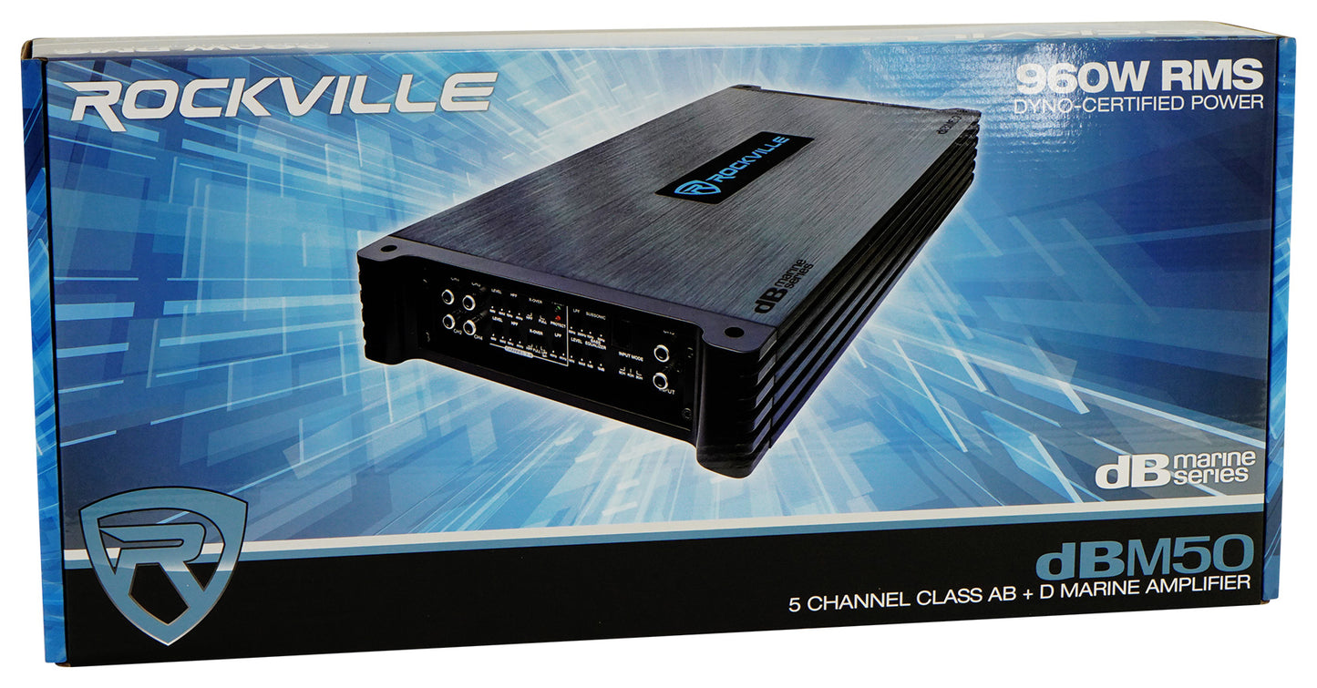 DBM50 5‑Channel Amp + RMWK4 4 AWG Kit 2‑Pack Bundle