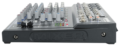 Gemini GEM-12USB 12 Channel Bluetooth Mixer w/USB 12 Ins/2 Bus/3 Band EQ+4) Mics